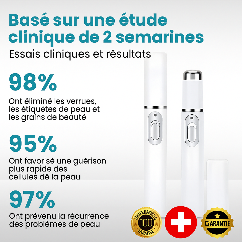Stylo à lumière bleue pour éliminer les verrues et les bouton